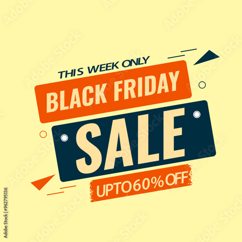 black Friday sale up to 60% off sale banner