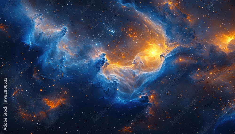 Fototapeta premium Abstract Nebula and Stars Outer Space Galaxy Background