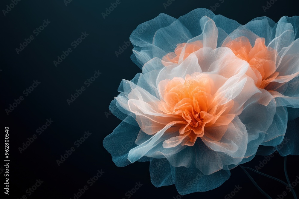 Elegant Floral Fantasies Illuminating a Dark Canvas with Ethereal Grace and Colorful Allure Elegant Floral Fantasies Illuminating a Dark Canvas with Ethereal Grace and Colorful Allure