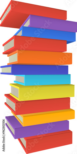 Stack Pile of Books Illustr...
