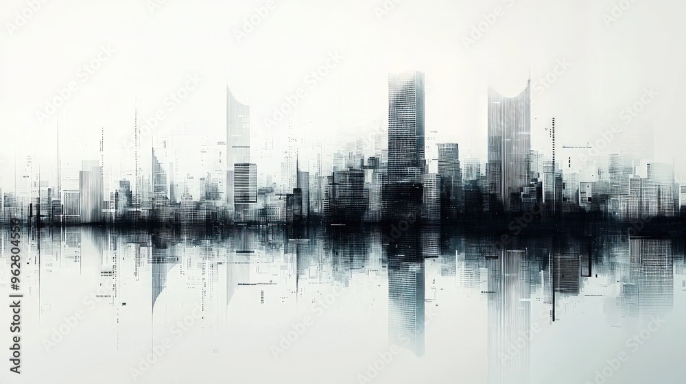 Obraz premium Cityscape Reflection.