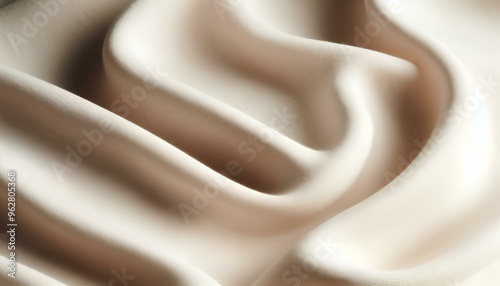 Silky pink fabric with heart-shaped smoke and chocolate on a satin backdrop, a luxurious and elegant decoration