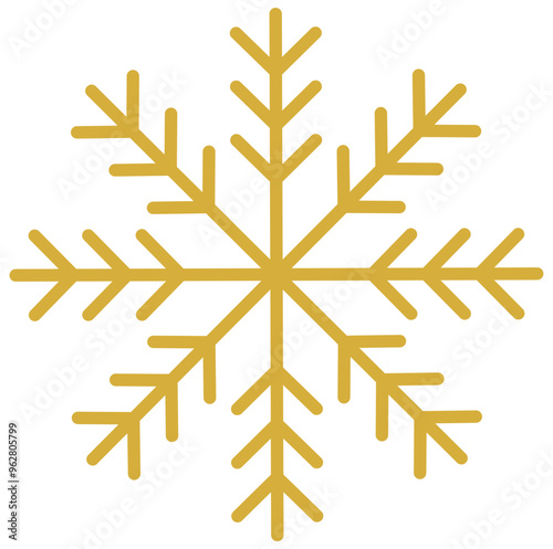 golden snowflakes winter cold ice christmas