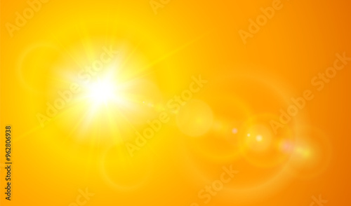 Sunny background, sun with ...