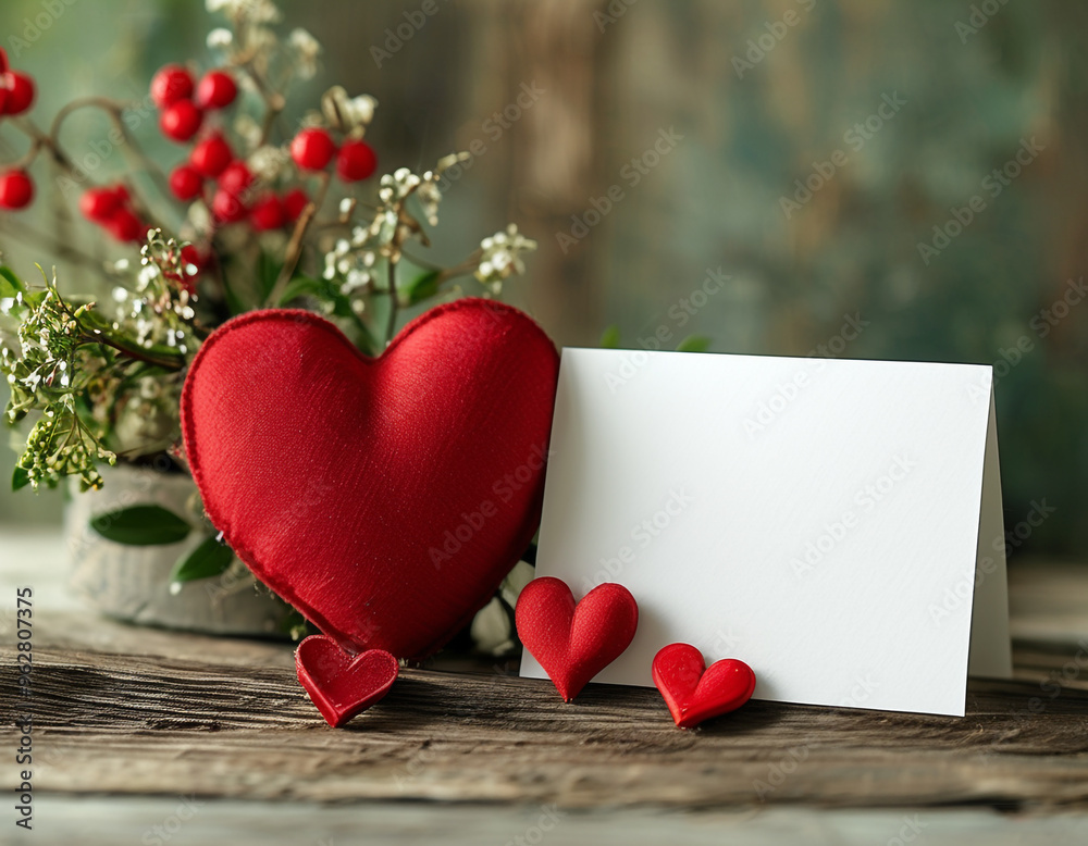 a card with a heart on it sits on a table with a card that says love . a card with a heart on it sits on a table with a card that says love .