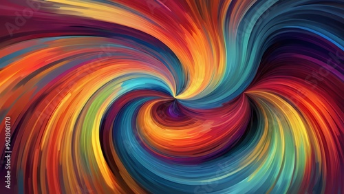 abstract colorful bursts fractal swirl energy background