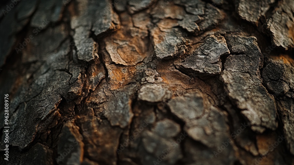 Close-up of a textured tree bark, showcasing natural patterns and earthy tones. Close-up of a textured tree bark, showcasing natural patterns and earthy tones.