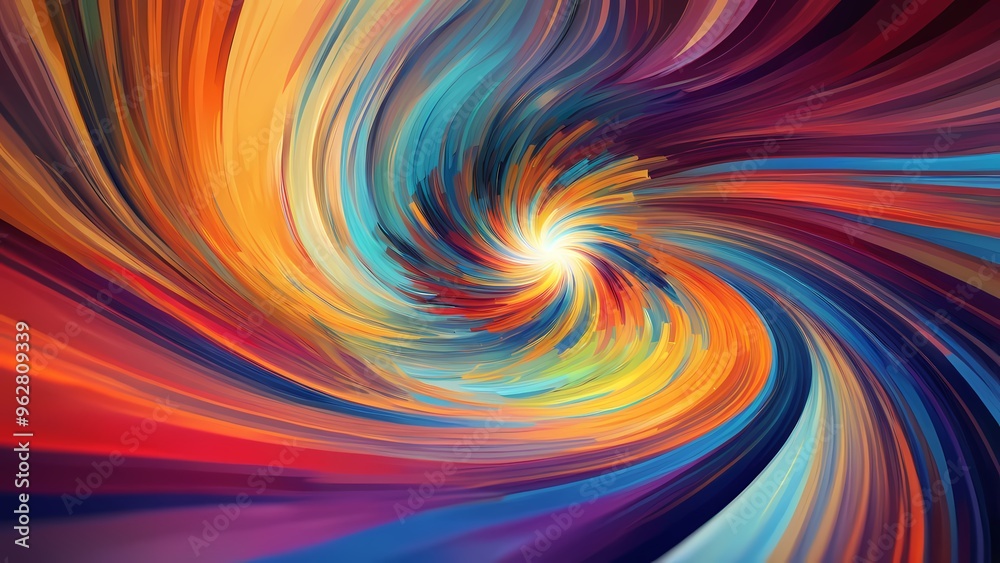 Obraz premium abstract colorful swirl energy background with glowing lines
