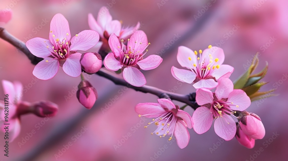 Obraz premium Cherry blooms adorn branches