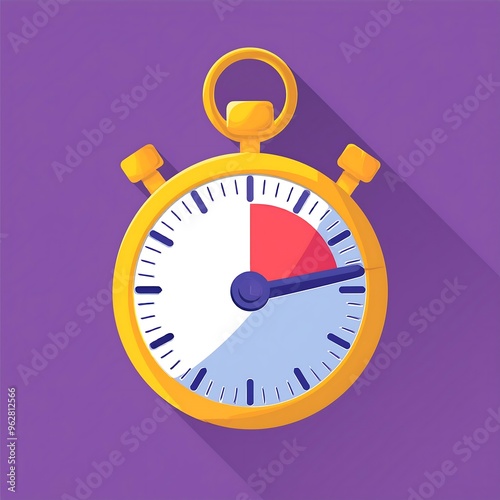 stopwatch illustration isolated on transparent, cut out photo