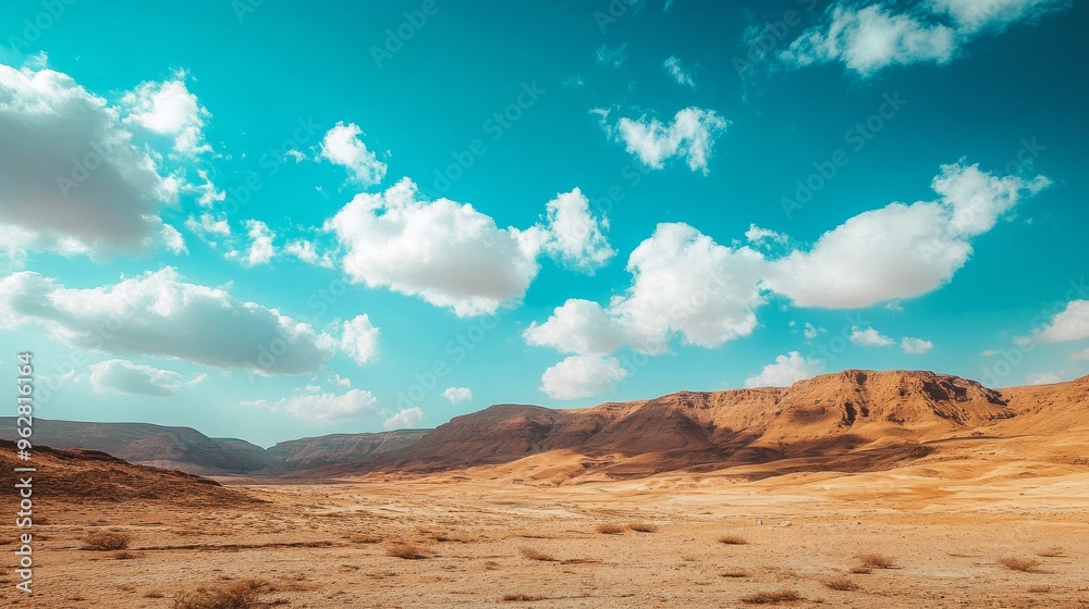 Blue sky over Israeli desert scenes during daytime Blue sky over Israeli desert scenes during daytime