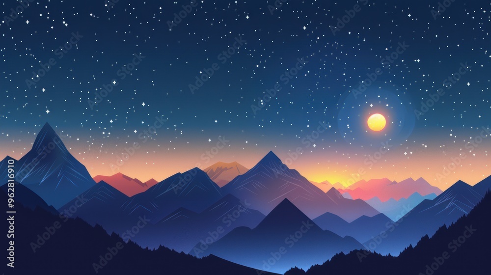 The snowy mountains with the starry sky and the Milky Way are so beautiful. The snowy mountains with the starry sky and the Milky Way are so beautiful.