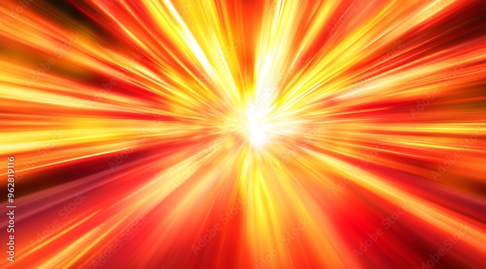 Abstract Red and Yellow Radial Burst Background