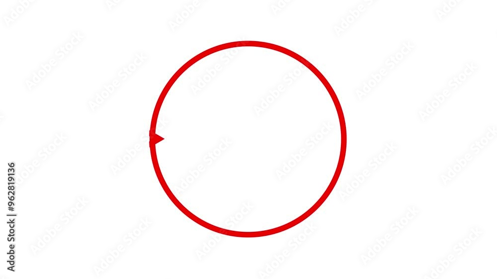 Red circle loading icon animation on white background. Red circle loading icon animation on white background.