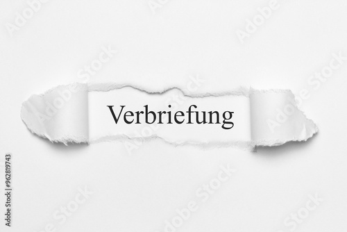 Verbriefung	 photo