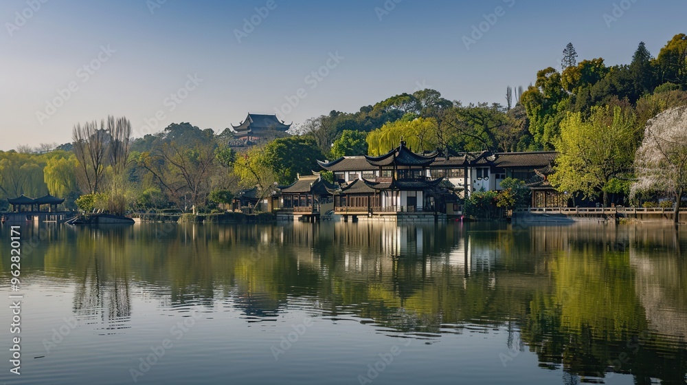 Immerse yourself in the tranquility of a picturesque landscape adorned with timeless traditional architecture and culturalsymbols. Immerse yourself in the tranquility of a picturesque landscape adorned with timeless traditional architecture and culturalsymbols.