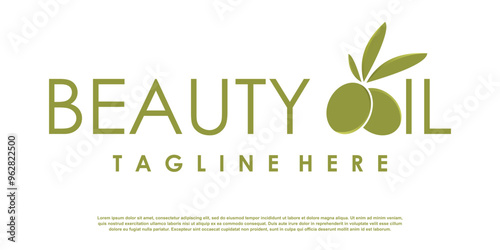 Olive design vector with modern concept idea Premium Vector