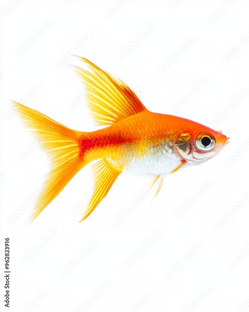 Obraz premium the Swordtail Fish, Isolated on white Background
