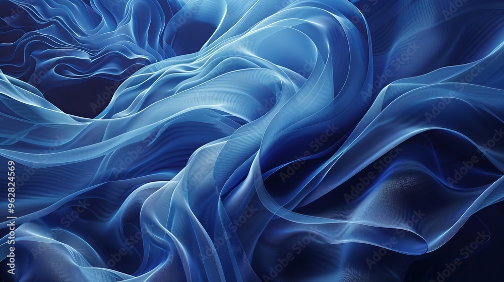 Obraz premium Abstract flowing blue pattern 