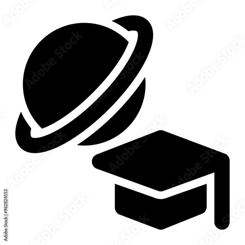 astronomy, astronomical, education, bachelor, planet, space, educational solid or glyph icon