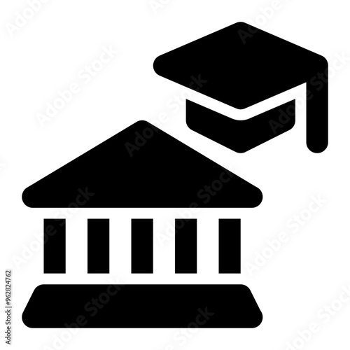 college, university, school, education, institute, academy solid or glyph icon