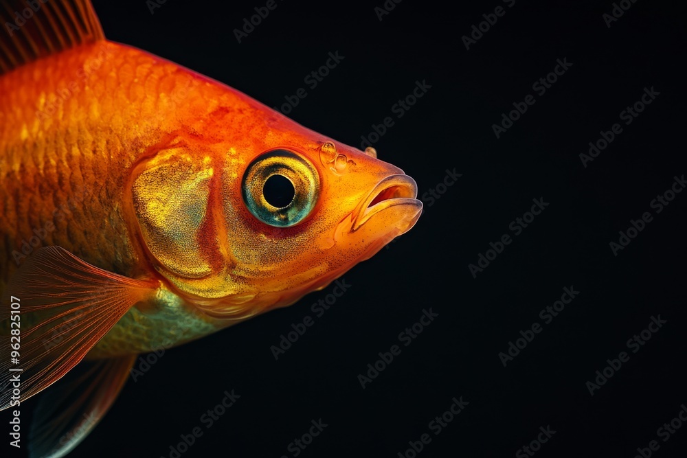 Mystic portrait of Platy Fish in studio, isolated on black background Mystic portrait of Platy Fish in studio, isolated on black background
