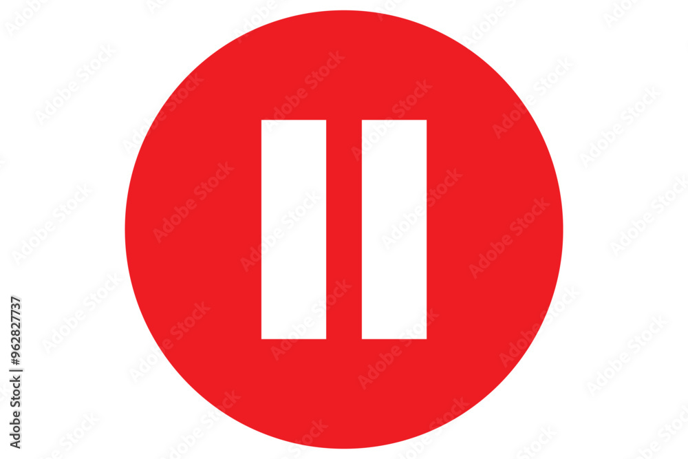 pause button icon isolated on transparent background. Simple and editable pause button icons. Modern icon vector illustration. pause button icon isolated on transparent background. Simple and editable pause button icons. Modern icon vector illustration.