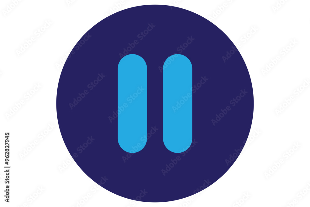Pause Button icon. Video pause button illustrated icon transparent PNG. Pause Button icon. Video pause button illustrated icon transparent PNG.