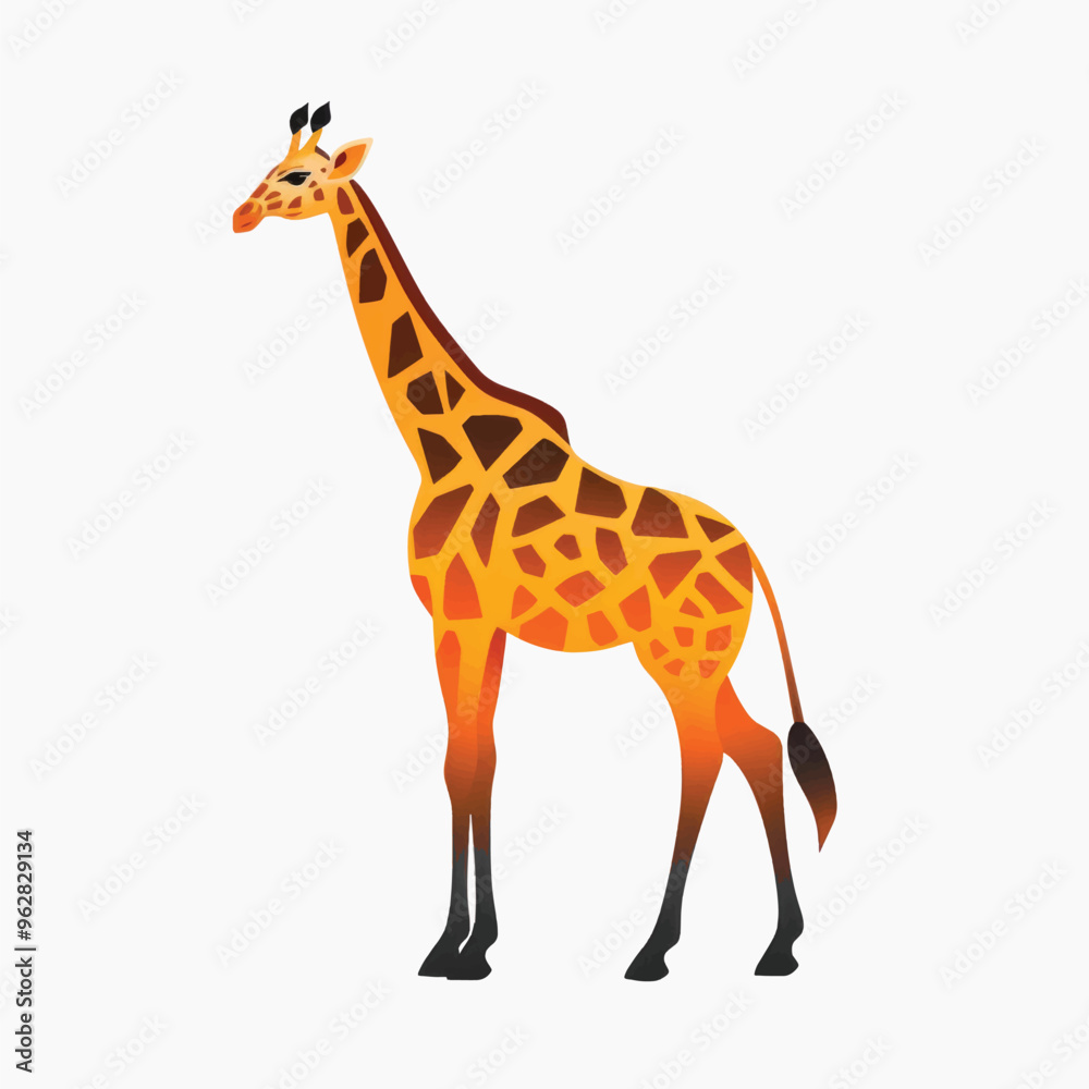Fototapeta premium Stylized giraffe vector illustration