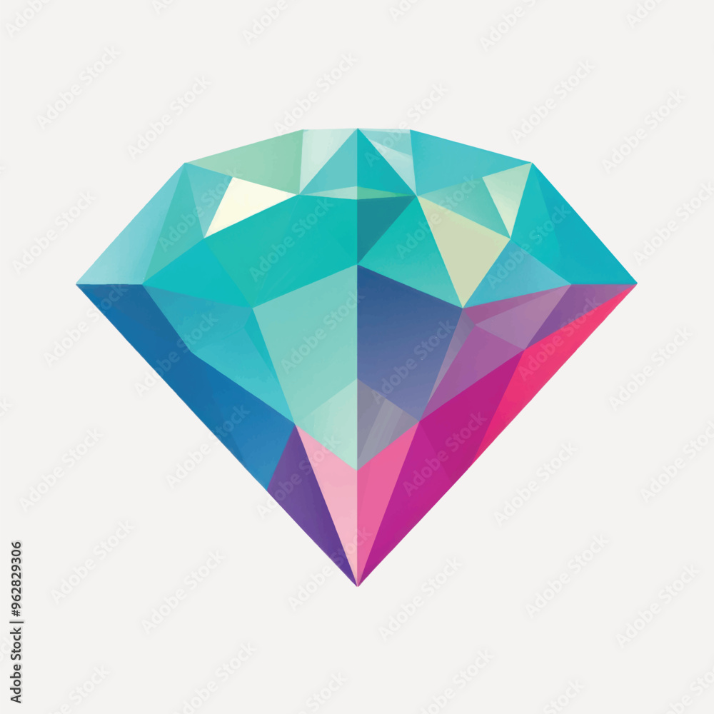 Colorful geometric diamond illustration Colorful geometric diamond illustration