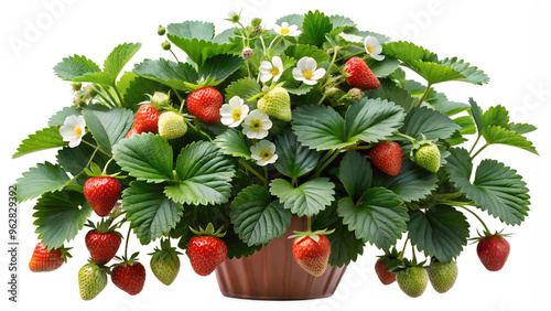 Foto Strawberry Plant on Transparent Background