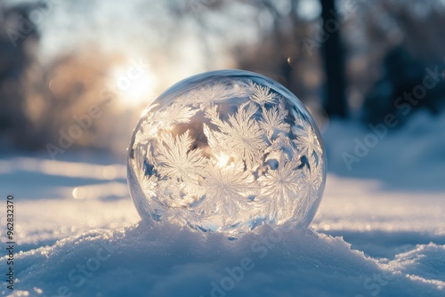 Frosty sphere photo