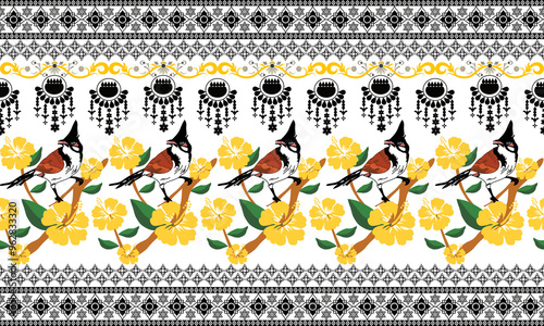 black and white background with flowers