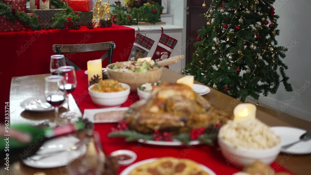 Christmas party for Family at home. Party and celebration. Christmas party for Family at home. Party and celebration.
