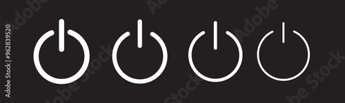Power icon vector isolated on white background. Power Switch Icon. Start power icon