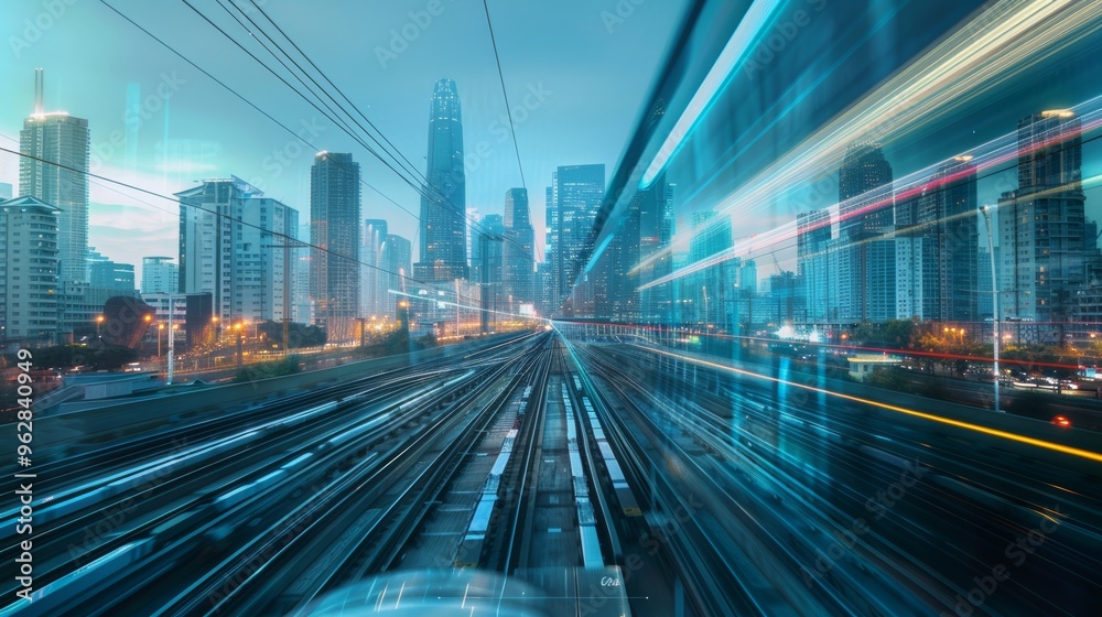 Photo of the high-speed rail network interface, showing the seamless integration of magnetic technology across the urban landscape. Photo of the high-speed rail network interface, showing the seamless integration of magnetic technology across the urban landscape.