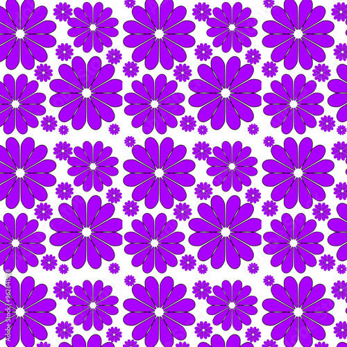 Purpledaisyflowerwallpaperpattern