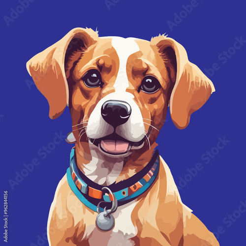 cute cartoon dog vector