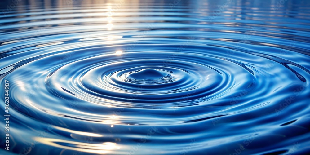 Ripples of Serenity - Blue Water Drops, Abstract, Nature, Liquid, Reflection. Water Ripples, Drop, Blue Ripples of Serenity - Blue Water Drops, Abstract, Nature, Liquid, Reflection. Water Ripples, Drop, Blue