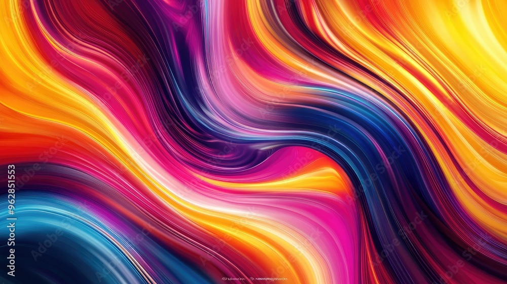 Fototapeta premium Dynamic abstract background with vibrant, swirling colors and fluid motion, ideal for creating eye-catching design templates.