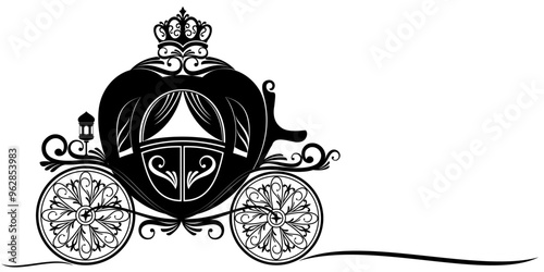 golden carriage illustration ...