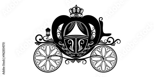 golden carriage illustration.eps
