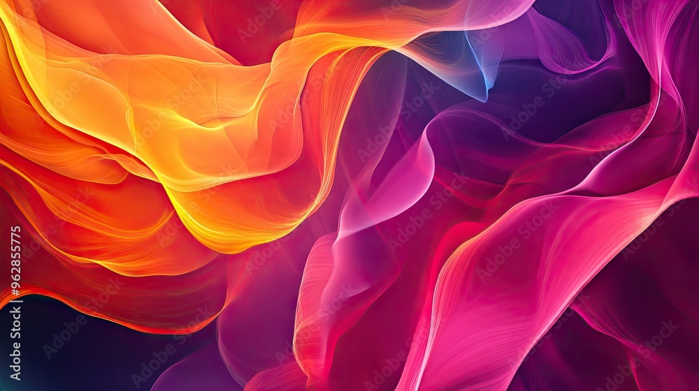 Fototapeta premium Moving, colorful abstract design with dynamic effects and fluid transitions, perfect for use in contemporary design templates.