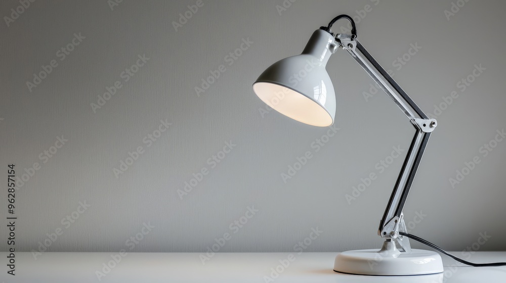 Desk lamp isolated on white, sleek design Desk lamp isolated on white, sleek design