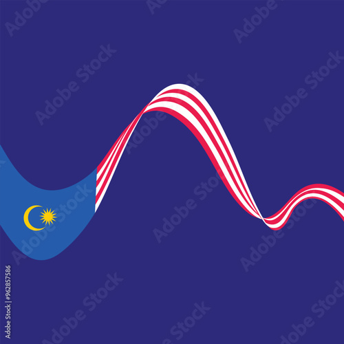 Malaysia Independence Day Celebration Background Vector Template Design