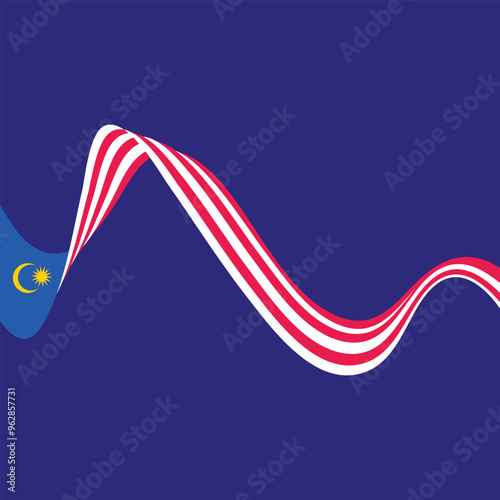 Malaysia Independence Day Celebration Background Vector Template Design photo