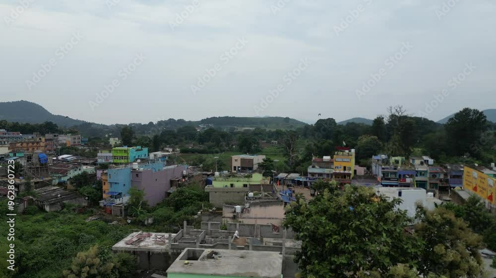 Aerial view of beautiful landscape of eastern ghats of India, this region is popular for its rich vegetation and green landscapes Aerial view of beautiful landscape of eastern ghats of India, this region is popular for its rich vegetation and green landscapes