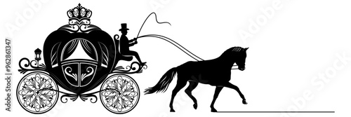 illustration of a carriage wi...
