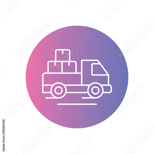 Moving Truck vector icon ready to use for apps and websites