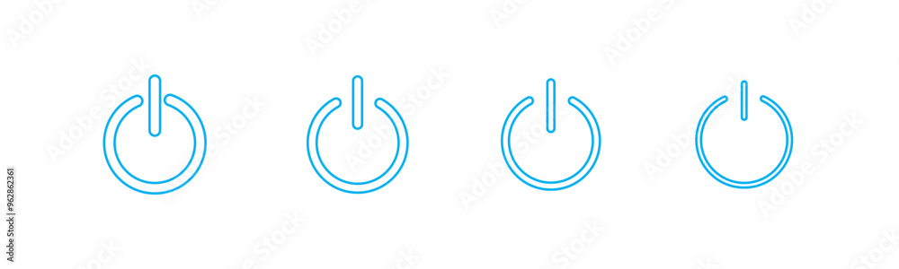 Power buttons on off. On off icon set. Vector illustration. Power buttons on off. On off icon set. Vector illustration.